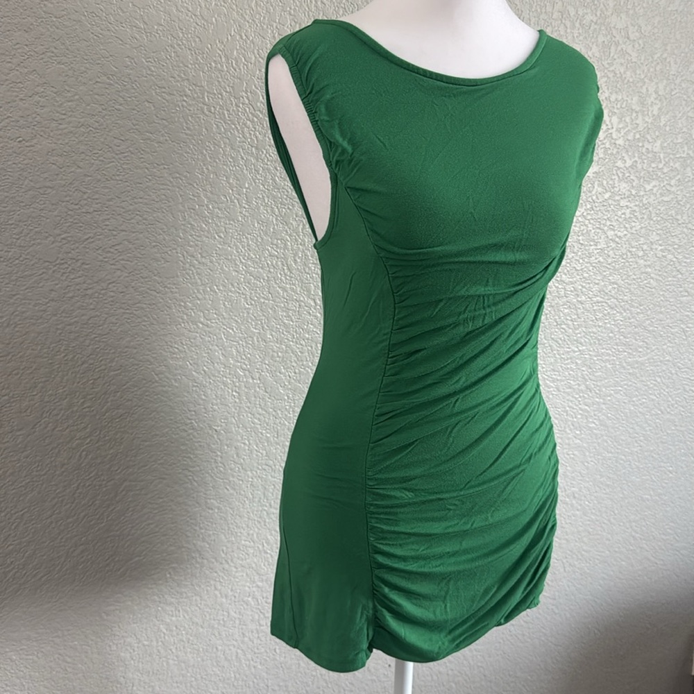 INC International Concepts Green Ruched sleeveless top size Large - Picture 4 of 5
